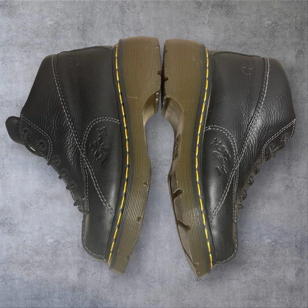 Dr.‎ Martens Daisy Black Leather Oxford Shoes Womens 6 Platform Chunky Y2K 90s